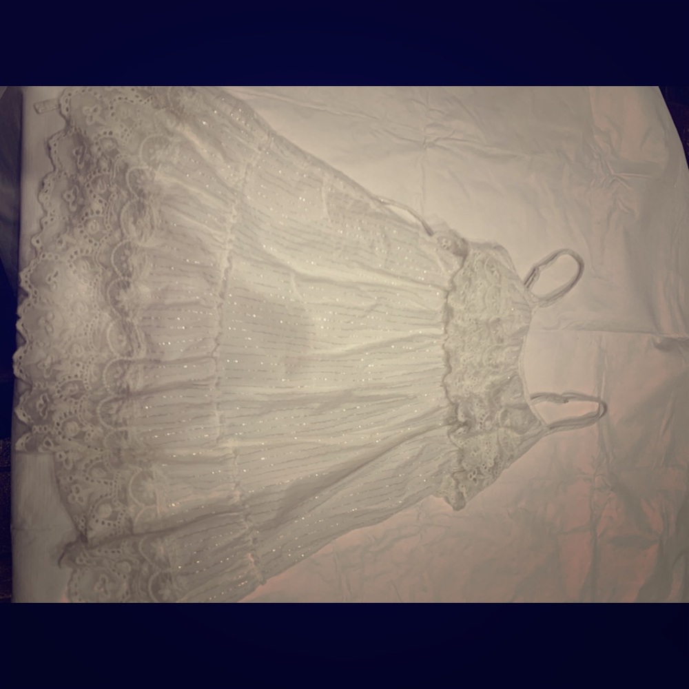 Girls All White Dress